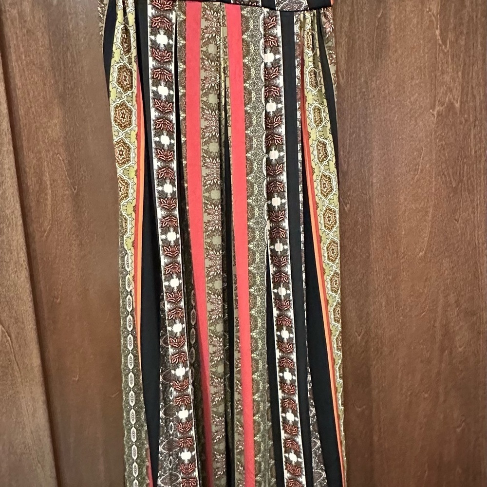 Magaschoni Black and Green Maxi Dress
